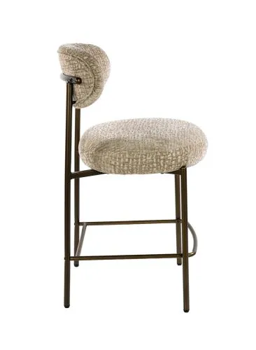 2er Set Barhocker Elysia | Monti Stoff / Strukturgewebe | sand-braun