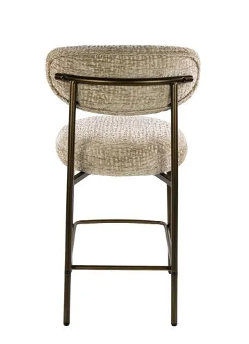 2er Set Barhocker Elysia | Monti Stoff / Strukturgewebe | sand-braun