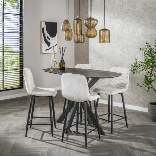 2er Set Barstuhl Cote | breitcord | Sandfarbe