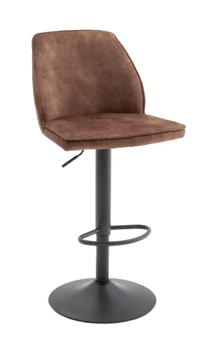 2er Set Barstuhl Ottawa | Vintage Veloursoptik | drehbar | rostbraun