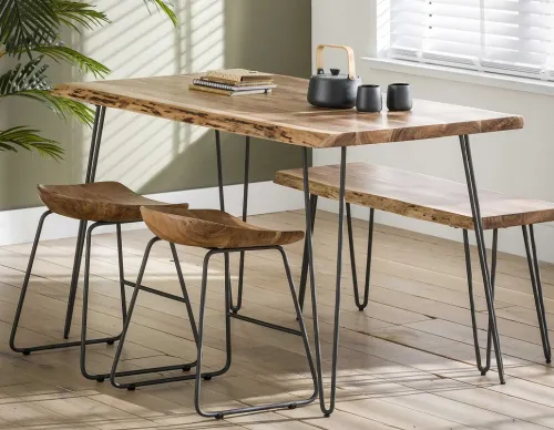 2er Set Esshocker Jimara | Akazie massiv