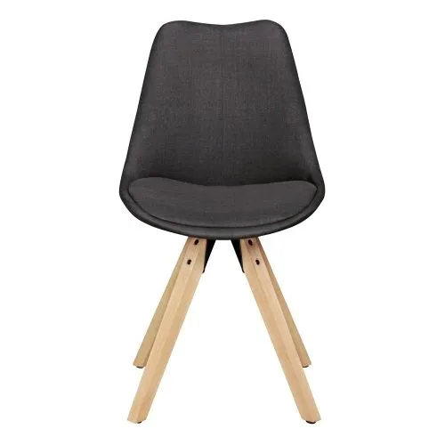 2er Set Esszimmerstuhl LIMA | in Stoffbezug | anthrazit