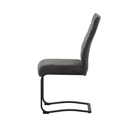 2er Set Freischwinger Leni | Strukturstoff | anthrazit