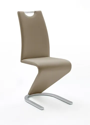 2er Set Freischwinger Stuhl Amado | cappuccino