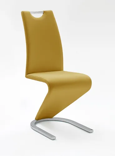 2er Set Freischwinger Stuhl Amado | curry