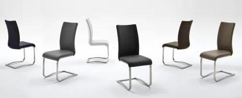 2er Set Freischwinger Stuhl Arco | cappuccino