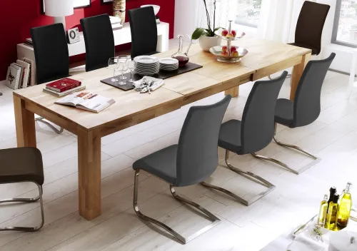 2er Set Freischwinger Stuhl Arco | grau