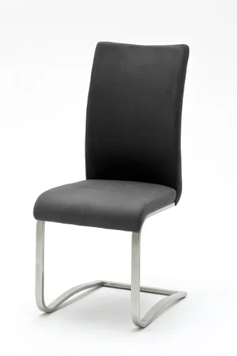 2er Set Freischwinger Stuhl Arco | schwarz