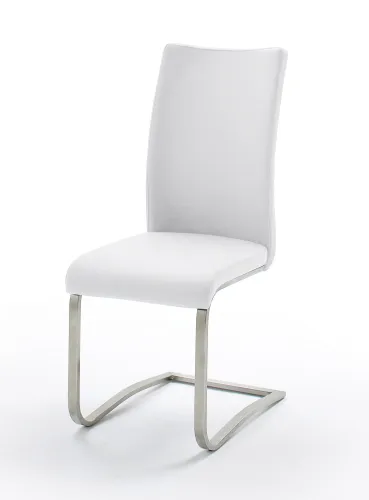 2er Set Freischwinger Stuhl Arco | weiß