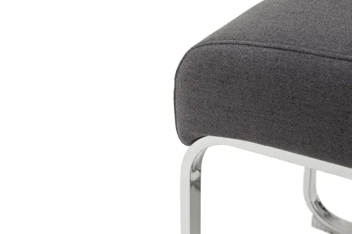 2er Set Freischwinger Stuhl Foshan | mit feinem Webstoff | anthrazit