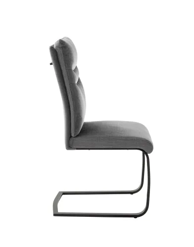 2er Set Freischwinger Stuhl Gibara | anthrazit / schwarz matt