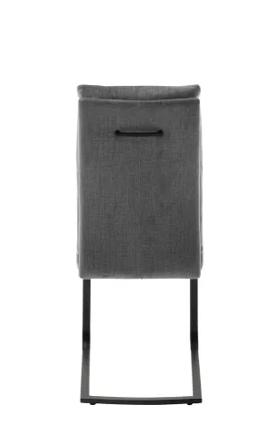 2er Set Freischwinger Stuhl Gibara | anthrazit / schwarz matt