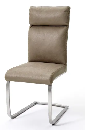 2er Set Freischwinger Stuhl Rabea | sand