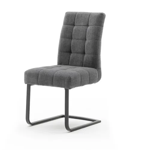 2er Set Freischwinger Stuhl Salta | dunkelgrau