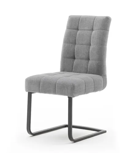 2er Set Freischwinger Stuhl Salta | grau