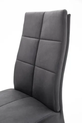 2er Set Freischwinger Stuhl Salva | Microfaserbezug | grau