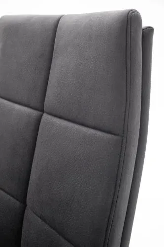 2er Set Freischwinger Stuhl Salva | Microfaserbezug | grau