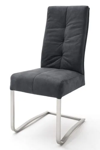 2er Set Freischwinger Stuhl Salva | schwarz