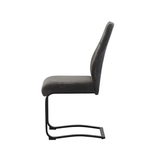 2er Set Freischwinger Tina | Strukturstoff | anthrazit
