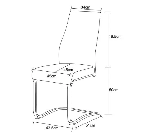 2er Set Freischwinger Tina | Strukturstoff | anthrazit