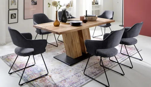 2er Set Kufenstuhl Newcastle | charcoal