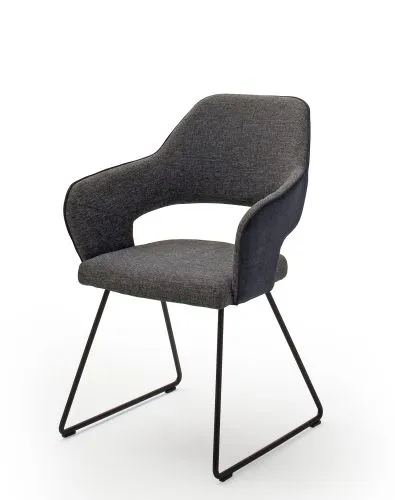 2er Set Kufenstuhl Newcastle | charcoal