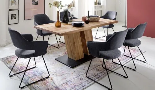 2er Set Kufenstuhl Newcastle | charcoal