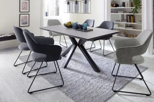 2er Set Kufenstuhl Newcastle | charcoal