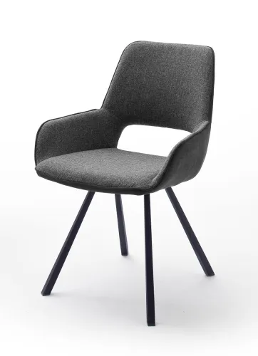 2er Set Parana | mit Armlehnen | drehbar | charcaol