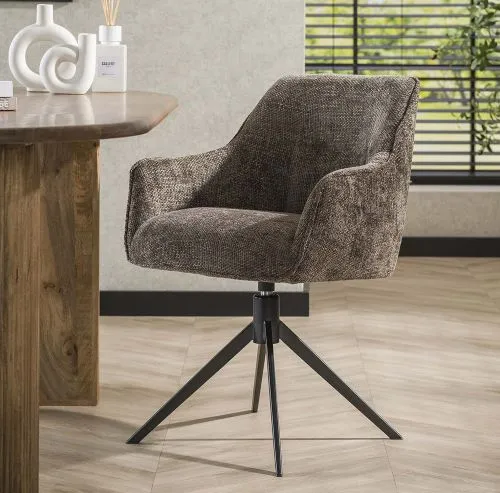 2er Set Sonna mit Armlehnen | drehbar | Webstoff | taupe