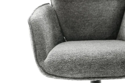 2er Set Stuhl Amber mit Armlehnen | drehbar | hellgrau