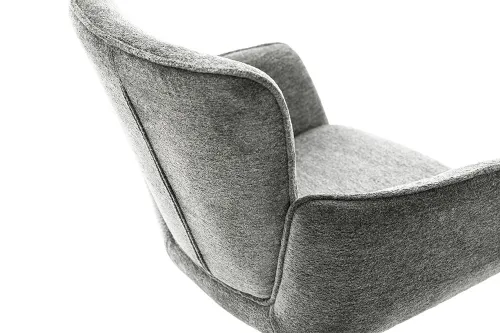 2er Set Stuhl Amber mit Armlehnen | drehbar | hellgrau