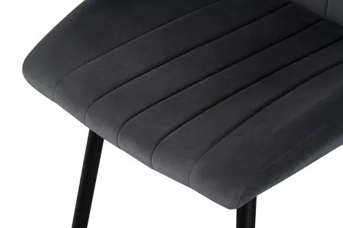 2er Set Stuhl Christin | Samtbezug | anthrazit