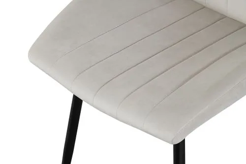 2er Set Stuhl Christin | Samtbezug | creme