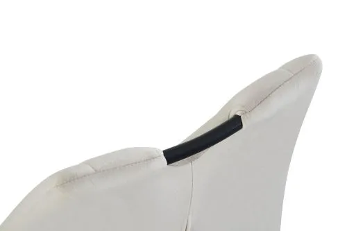 2er Set Stuhl Christin | Samtbezug | creme