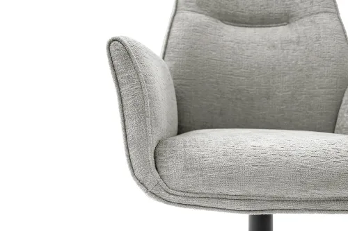 2er Set Stuhl Diveria mit Armlehnen | drehbar | taupe / sandfarben