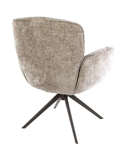 2er Set Stuhl Duba | drehbar | Hoven-Stoff | sand - braun