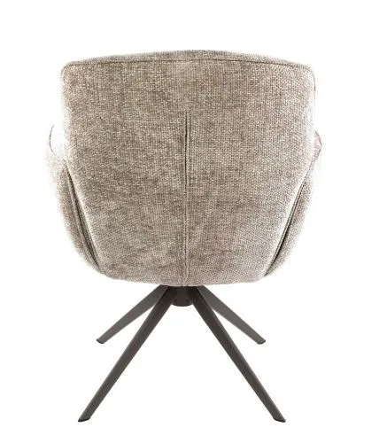 2er Set Stuhl Duba | drehbar | Hoven-Stoff | sand - braun