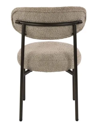 2er Set Stuhl Elysia | Bouclé Stoff | sand-braun