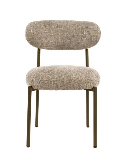 2er Set Stuhl Elysia | Cargo Stoff / Strukturgewebe | sand-braun