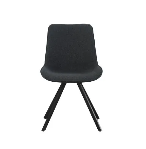 2er Set Stuhl Emilia | Webstoff | drehbar | Anthrazit