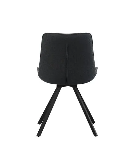 2er Set Stuhl Emilia | Webstoff | drehbar | Anthrazit