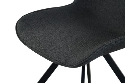 2er Set Stuhl Emilia | Webstoff | drehbar | Anthrazit