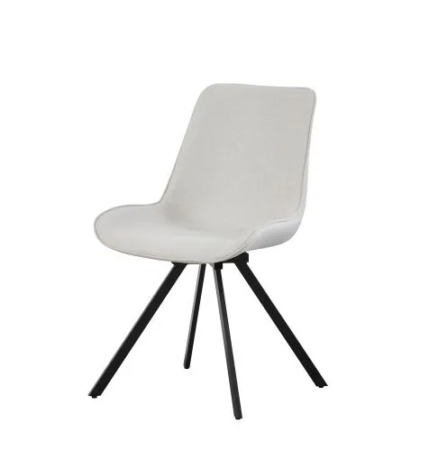 2er Set Stuhl Emilia | Webstoff | drehbar | creme