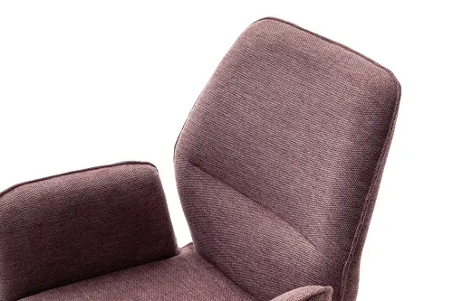 2er Set Stuhl Greyton mit Armlehnen | Edelstahl | drehbar | himbeer / rot