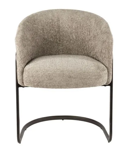 2er Set Stuhl Harmony | mit Schwinger-Gestell | Hoven-Stoff / Chenillegewebe | sand