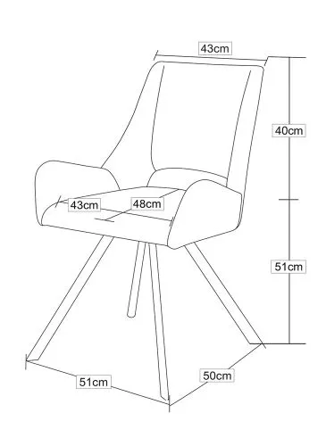 2er Set Stuhl Helen | Webstoff | anthrazit