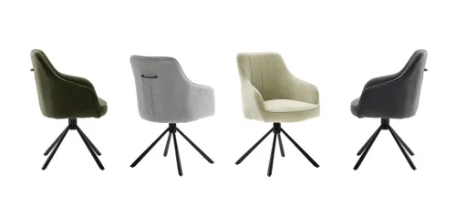 2er Set Stuhl Kasama mit Armlehnen | drehbar | creme