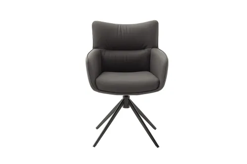 2er Set Stuhl Limone 2 mit Armlehnen | drehbar | anthrazit