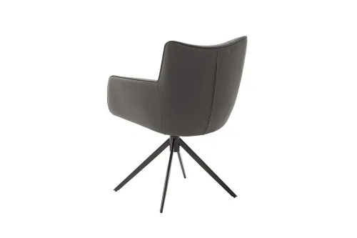 2er Set Stuhl Limone 2 mit Armlehnen | drehbar | anthrazit